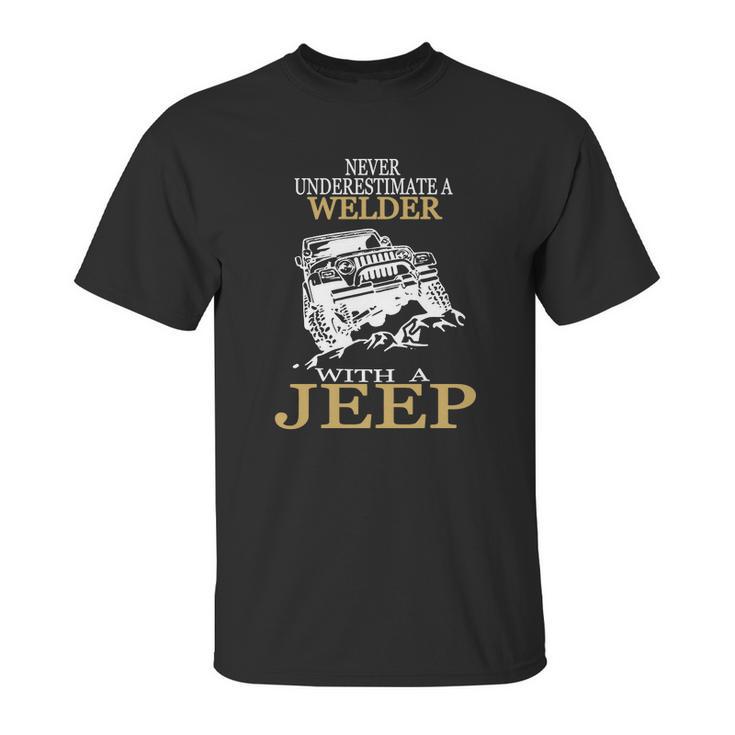 [154] Welder With A Jeep Tshirt Unisex T-Shirt